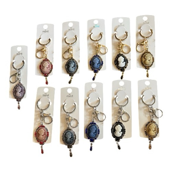 Mint Accessories - Cameo Key & Bag Charms in Assorted Colors
